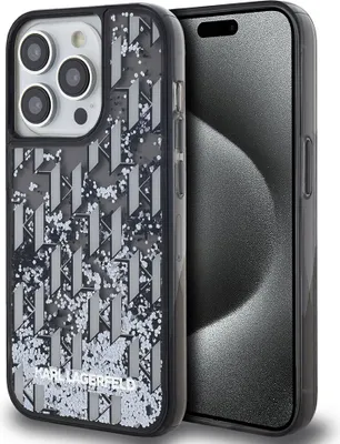 Produktbild von Karl Lagerfeld Liquid Glitter Monogram Gradient Iphone 14 Pro Handyhülle One Size