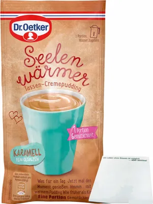Produktbild von Dr. Oetker Seelenwärmer Karamell (58g Beutel) + usy Block