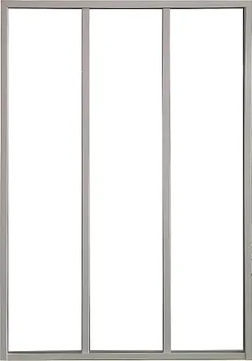 Produktbild von BAYVIEW verglaste Wand aus thermisch lackiertem Aluminium in Weiß - 90 × 105 cm