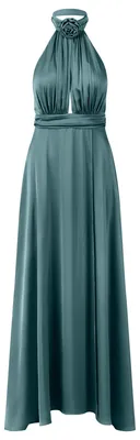 Produktbild von APART Fashion Damen Satin Abendkleid, Neckholder Kleid, rückenfreies Partykleid,