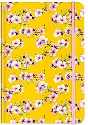 Image de Carnet A5 à fleurs, jaune