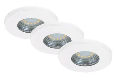 Produktbild von Briloner Fit LED Einbauleuchten 3er Set – IP44, GU10, weiß, 3000K