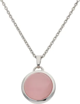 Produktbild von JuwelmaLux Anhänger 925/000 Sterling Silber mit rosa Chalcedon JL32-02-0121