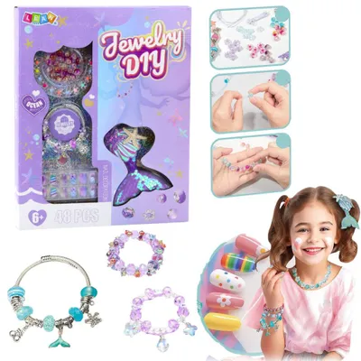 Produktbild von Lean Beauty Set Schmuck Armband Perlen Pin Meerjungfrau Schwanz 48El