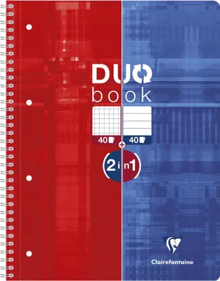 Produktbild von Clairefontaine Collegeblock DUOBOOK DIN A4 40 Blatt kariert und 40 Blatt liniert