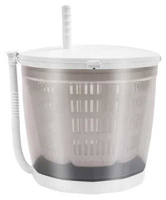 Produktbild von Mini Waschmaschine 2-in-1 - Manuelle Waschmaschine mit Schleuder - Nicht elektrisch - 2 kg Kapazität - 40–50% Entwässerung - 35x32 cm - Weiß