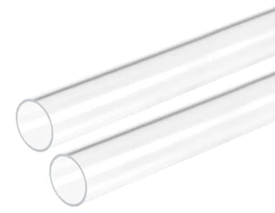 2er-Pack Acryl-Hartplastik-Schläuche 18x20 mm, 30 cm, transparent