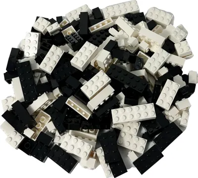 Produktbild von LEGO Steine Schwarz/Weiß gemischt 200 Teile