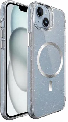 Immagine prodotto di imoshion Cover posteriore trasparente glitterata con MagSafe per iPhone 14 - Argento