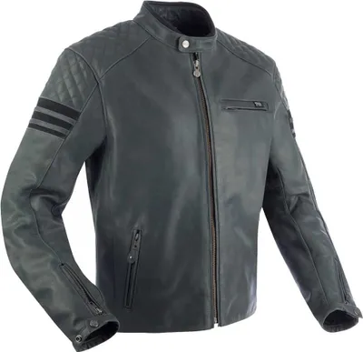 Produktbild von SEGURA TRACK Lederjacke grau-schwarz M