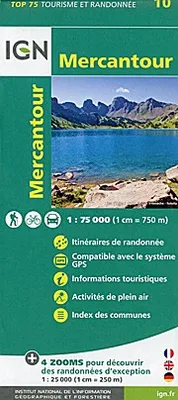 Produktbild von IGN 75 000 Touristische Wanderkarte 10 Mercantour