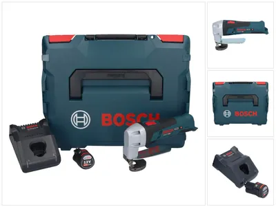 Image de Bosch GSC 12V-13 Professional Cisaille à tôle sans fil 12V + 1x Batterie 3,0Ah + Chargeur + Coffret