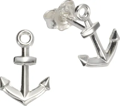 Produktbild von Damen Ohrstecker 925 Sterling Silber Anker