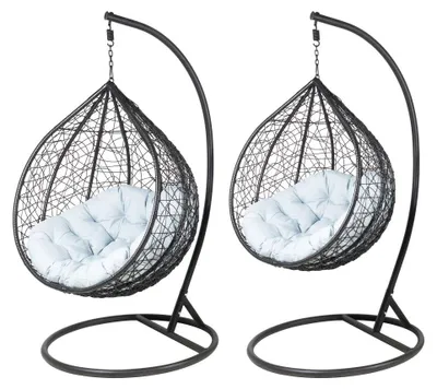 Produktbild von Set Hängesessel für den Garten DADO - schwarz
