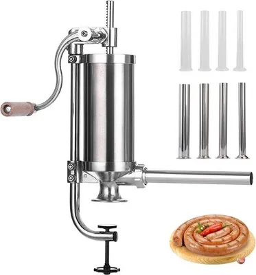 Obrázek produktu pro Hliníkový stroj na plnění párků s přísavkou a 4 tryskami