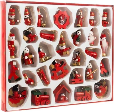 Produktbild von HOLZANHÄNGER / WEIHNACHTSKUGELN 30 Stk
