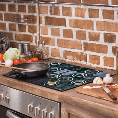 Produktbild von Glasschutzplatte für den Herd 2x30x52 Muster
