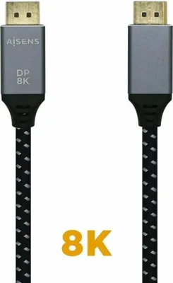Produktbild von displayport kabel aisens a149-0435/ displayport stecker - displayport stecker/ 1m/ schwarz grau