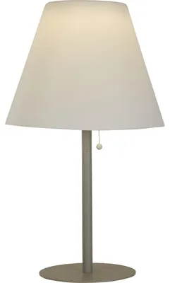 Produktbild von LED Solar Tischleuchte, Zugschalter Stahl, silber weiß, H 68 cm