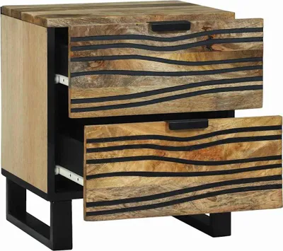 Immagine prodotto di vidaXL Comodino in legno naturale 40 x 33 x 46 cm