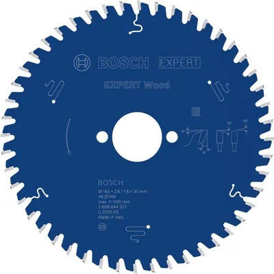 Productafbeelding van EXPERT, zaagblad voor cirkelzaag, 165x2,6/1,6x30 mm, Z48