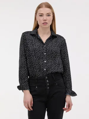 Produktbild von Orsay Schwarze gemusterte Damenbluse 34