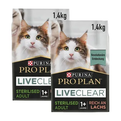 Produktbild von Liveclear Erwachsene Sterilisierte Lachs-Katzenkroketten - Purina Proplan