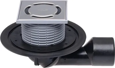 Produktbild von HL Hutterer & Lechner HL80 Balk.- u. Terr.abl. DN50/75 drehb. m. frosts. GK. 123x123mm/115x115mm, 1 Stk.