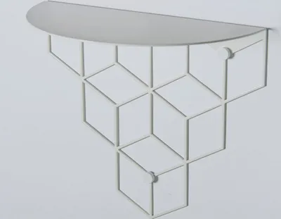 Produktbild von Wandkonsole aus Metall weiß