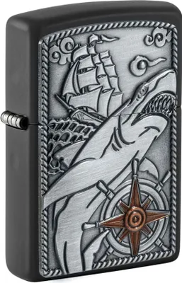 Produktbild von Feuerzeug Zippo Shark At Sea Unisex Schwarz Metall