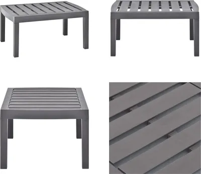 Produktbild von vidaXL Gartentisch Mokka 78x55x38 cm Kunststoff - Gartentisch - Gartentische - Beistelltisch - Beistelltische
