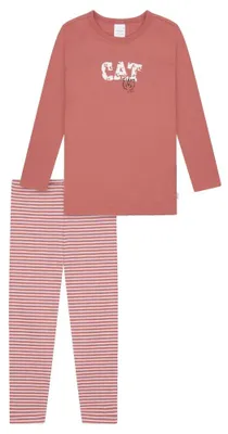 Productafbeelding van Schiesser meisjes pyjama set, warme materialen: fleece, badstof, katoen