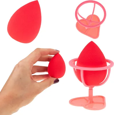 Zdjęcie produktu dla Tg56456 Gąbka Do Makijażu + Stojak Na Gąbki Blender Zestaw