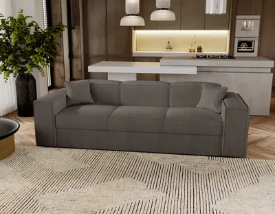 Produktbild von Besilio Möbel - Schlafsofa 250 cm Santorini - Modernes sofa, Klappsofa, Schlafcouch - Cordstoff - Braun & Poso 04