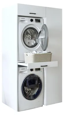 Produktbild von Roomart DUO-I Waschmaschinenschrank 112 cm breit, Weiß