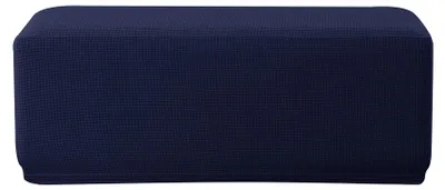 Productafbeelding van Krukhoes, stretch voetenbankhoes, jacquard zitkussen, diepblauw