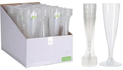 Produktbild von Excellent Houseware Champagnerglas aus Kunststoff, 130 ml, 4er-Set