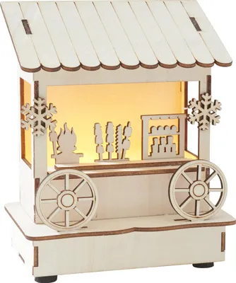 Produktbild von VBS Holzbausatz "Markt-Verkaufsstand", 13-tlg, inkl. LED