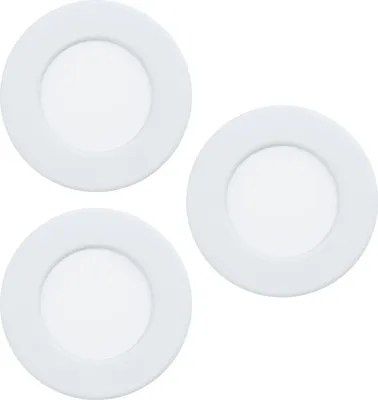 Produktbild von FUEVA 6-Z Einbauleuchte Einbaulampe Deckenlampe Deckenleuchte - Ø8,8 x ET40 cm - weiß - 3X2,8W inkl. - IP44