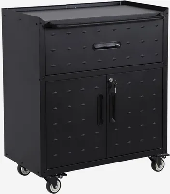 Produktbild von sweeek - Rollenschrank mit 1 Schublade und 2 Türen - Schwarz