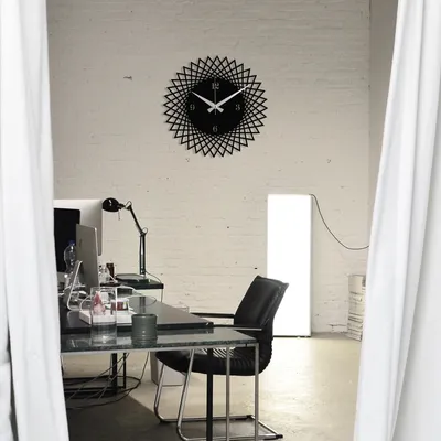 Produktbild von Opviq, Enzoclock- ENZ1426, Schwarz, Wanduhren, 48 x 48 cm, 100% Metall (Dicke: 1