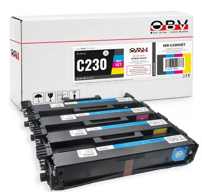 Zdjęcie produktu dla Zestaw czterech tonerów OBV, kompatybilnych z drukarkami Xerox C230 / C235, modele: 006R04391 do 006R04394 (wersja XL)