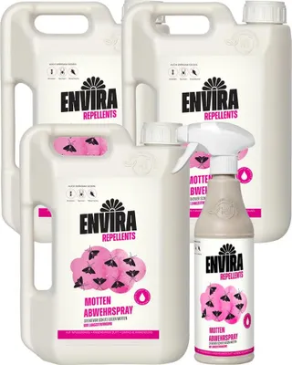Produktbild von Envira Motten Abwehrspray im Nachfüllpack 3x2L+500ml