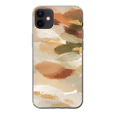 Produktbild von MuchoWow® Handyhülle Schutzhülle Hülle für iPhone 12 mini Farbe - Gold - Braun Silikon Softcase Handy Hülle - Bild