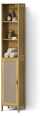 Produktbild von Badschrank Livinity Mincio Bambus 30 x 170 cm mit 1 Tür, Model 62499