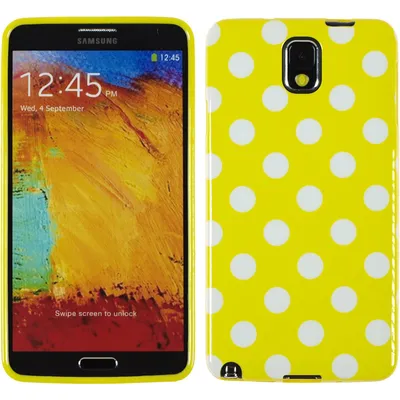 Produktbild von PhoneNatic Case kompatibel mit Samsung Galaxy Note 3 - Design:04 Silikon Hülle Polkadot + 2 Schutzfolien