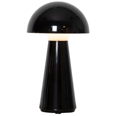 Productafbeelding van USB LED-tafellamp voor binnen- en buitengebruik, model "Mushroom", zwart, 3W, 830 (warm wit), inclusief batterij en oplaadkabel, dimbaar