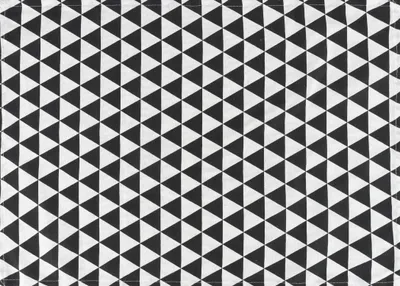 Produktbild von Krumble Geschirrtuch - Küchenhandtuch - Handtuch - Dreiecksmuster - Baumwolle - Schwarz/Weiß - 60 x 40 cm (lxw)