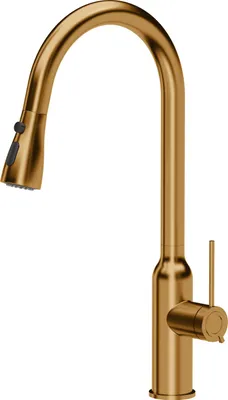 Produktbild von QUADRON Küchenarmatur JESSICA Q LINE SteelQ, Mischbatterie 360°, Armatur Küche Edelstahl, Farbe: Kupfer, Höhe: 47 cm, Wasserhahn für Küche