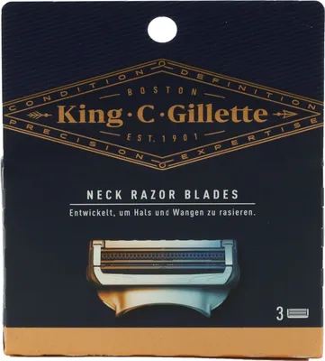 Produktbild von Gillette King C. Rasierklingen 3 Stück für Blue Chrom Nassrasierer